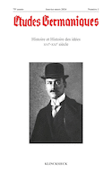 Études germaniques, no 01, 2024